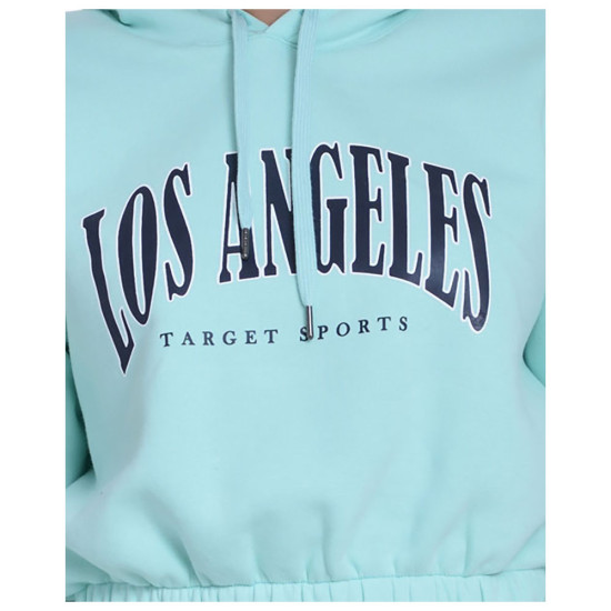 Target Γυναικείο φούτερ Loose Cropped Hoodie Fleece "Los Angeles"